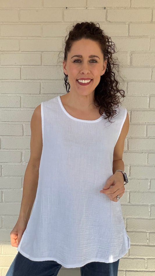 Cotton Lani Tanks Cotton Lani Cotton Gauze Tank Top 69626590 Cotton Lani Cotton Gauze Tank Top