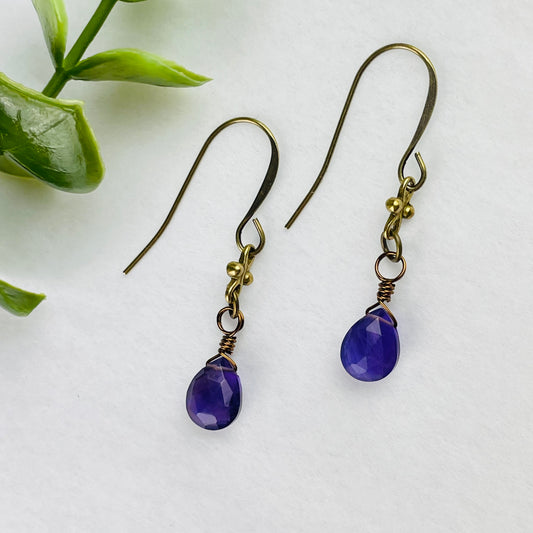 Lock & Key Petite Briolette Drop Earrings - Multiple Stones