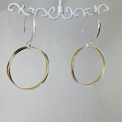 L.E. Leonard Jewelry Fine Metal 2 Hoop Earrings