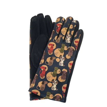 Dog Print Touch Screen Glove - Multiple Colors