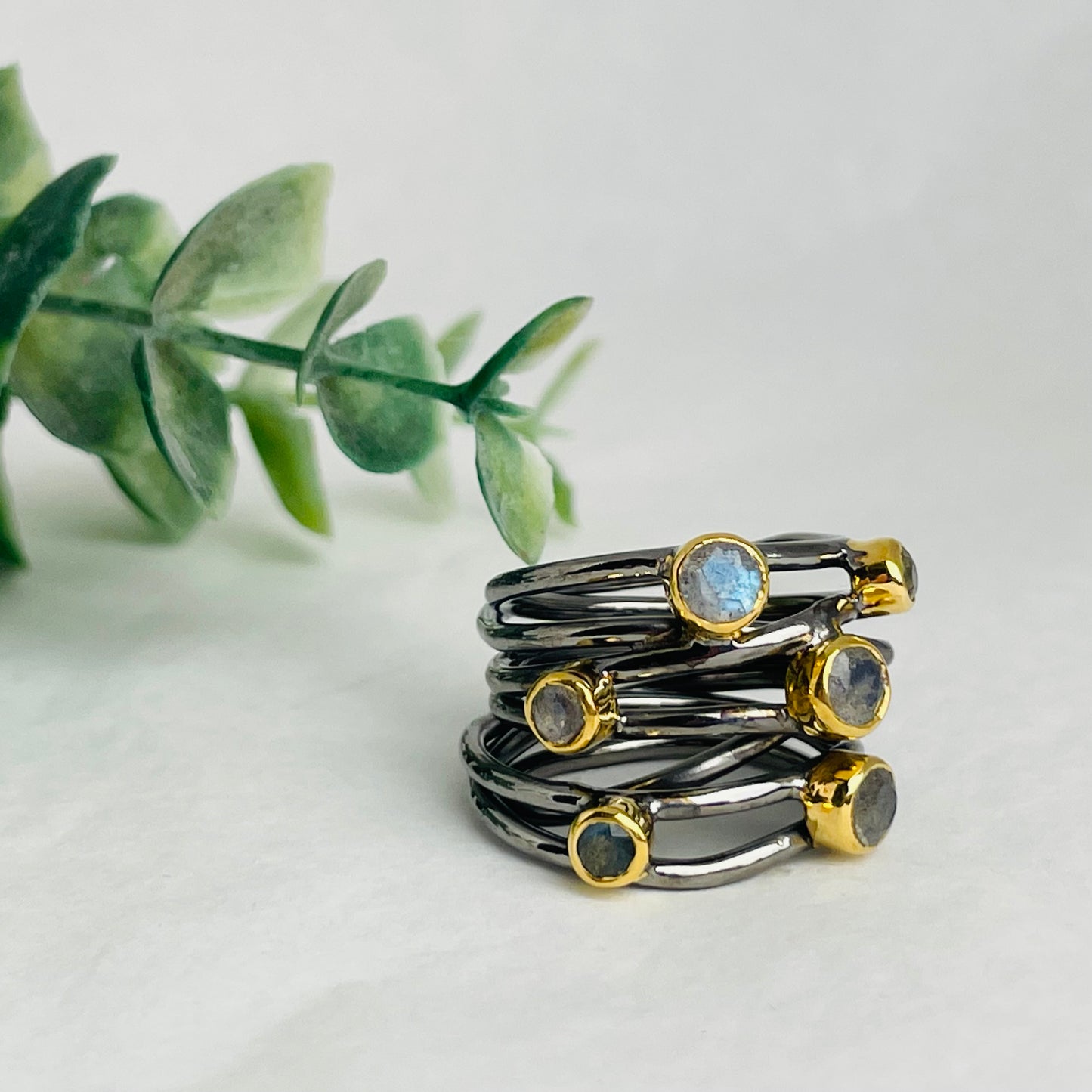 Treisi Jewelry Oxidized Sterling Twisted Band Ring