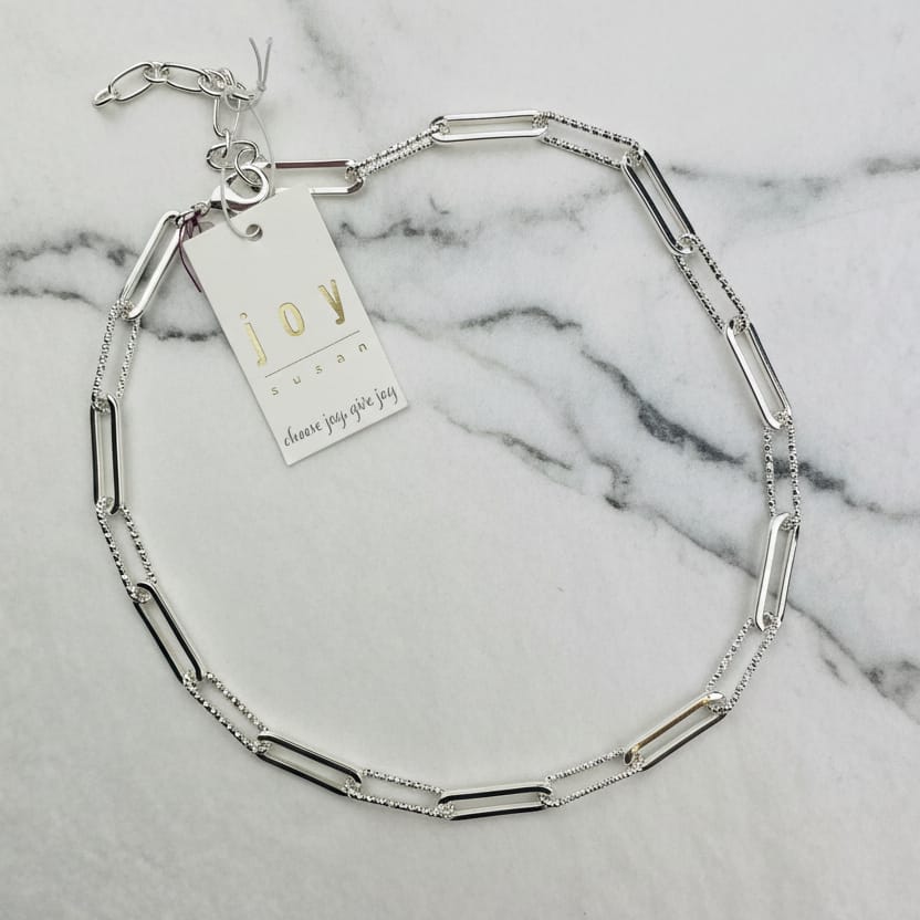 Joy Susan Necklaces Mixed Metal Paperclip Necklace - Multiple Metals Mixed Metal Paperclip Necklace - Multiple Metals