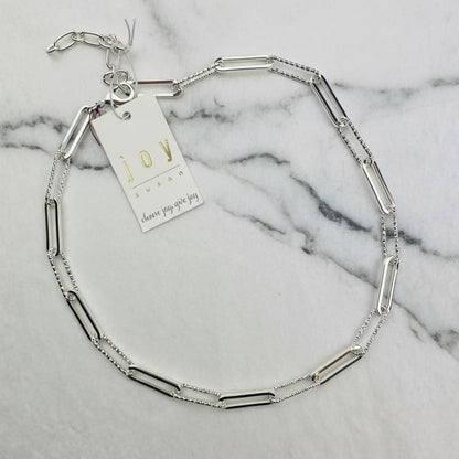 Joy Susan Necklaces Mixed Metal Paperclip Necklace - Multiple Metals Mixed Metal Paperclip Necklace - Multiple Metals