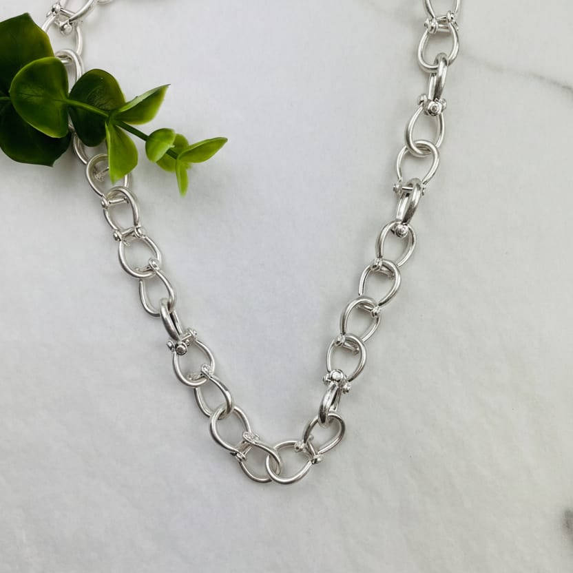 Joy Susan Necklaces Stirrup Chain Necklace - Multiple Metals 94362078 Stirrup Chain Necklace - Multiple Metals