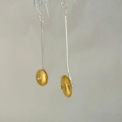 L.E. Leonard Earrings L.E. Leonard Sterling Silver Long Drop Two Tone Earring 39529694 L.E. Leonard Sterling Silver Long Drop Two Tone Earring
