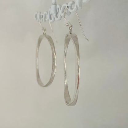 L.E. Leonard Earrings L.E. Leonard O Shaped Hammered Drop Earrings 45165790 L.E. Leonard O Shaped Hammered Drop Earrings