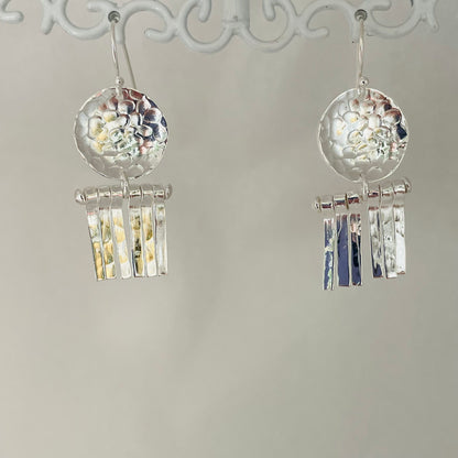 L.E. Leonard Earrings L.E. Leonard Hammered Disc and Bar Drop Earrings 59190494 L.E. Leonard Hammered Disc and Bar Drop Earrings