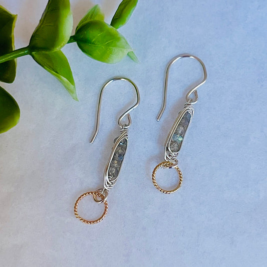 Laura J Designs Earrings Laura J Designs Moss Compass Earring - Multiple Stones 25130718 Laura J Designs Moss Compass Earring - Multiple Stones