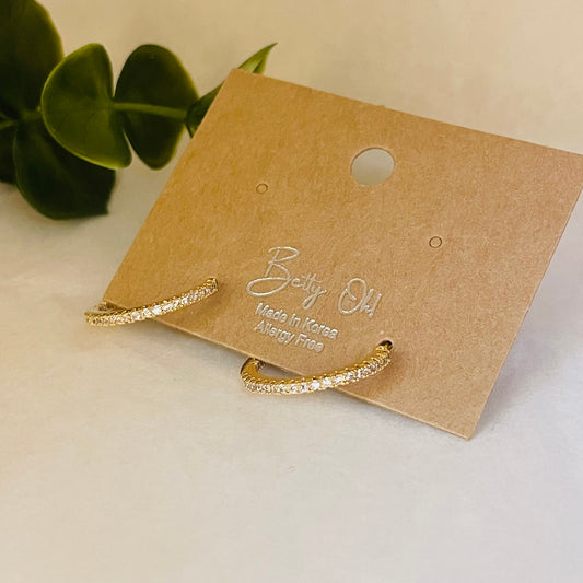 Betty Oh Jewelry Earrings Betty Oh Medium CZ Hoop - Multiple Colors Betty Oh Medium CZ Hoop - Multiple Colors