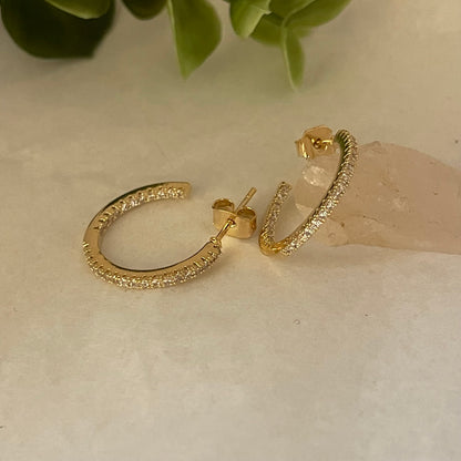 Betty Oh Jewelry Earrings Betty Oh Medium CZ Hoop - Multiple Colors 07104990 Betty Oh Medium CZ Hoop - Multiple Colors