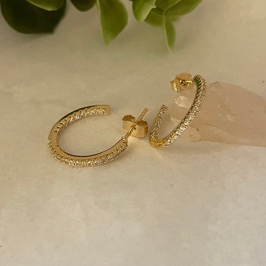 Betty Oh Jewelry Earrings Betty Oh Medium CZ Hoop - Multiple Colors 07104990 Betty Oh Medium CZ Hoop - Multiple Colors