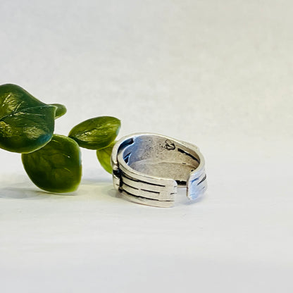 Volare Turkish Silver Adjustable Ring - #4BR11S