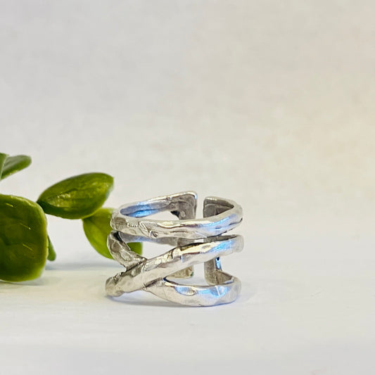 Volare Turkish Silver Adjustable Ring - #4BR14S