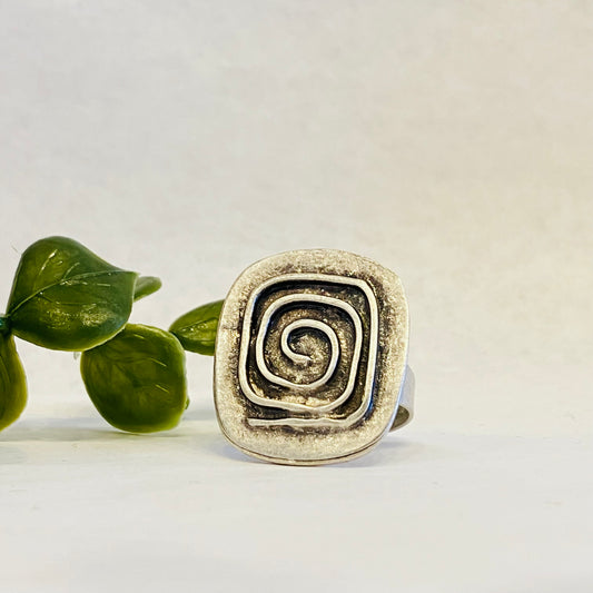 Volare Turkish Silver Adjustable Ring - #4726S