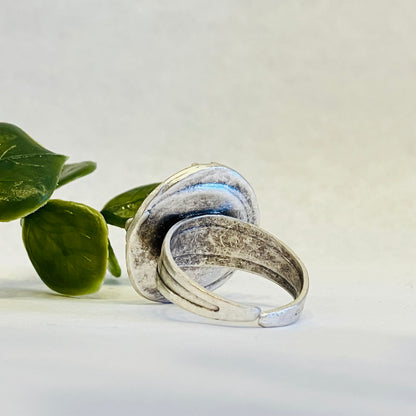 Volare Turkish Silver Adjustable Ring - #4491S