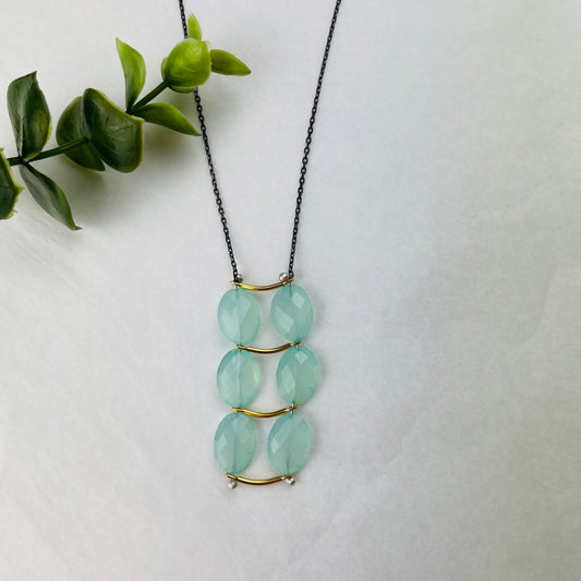 Diana Acuesta Chalcedony Ladder Necklace