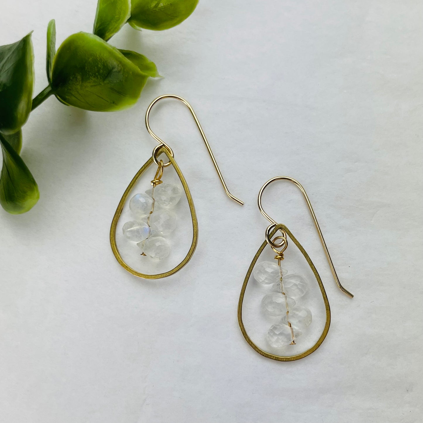 Diana Acuesta Moonstone Teardrop Earrings