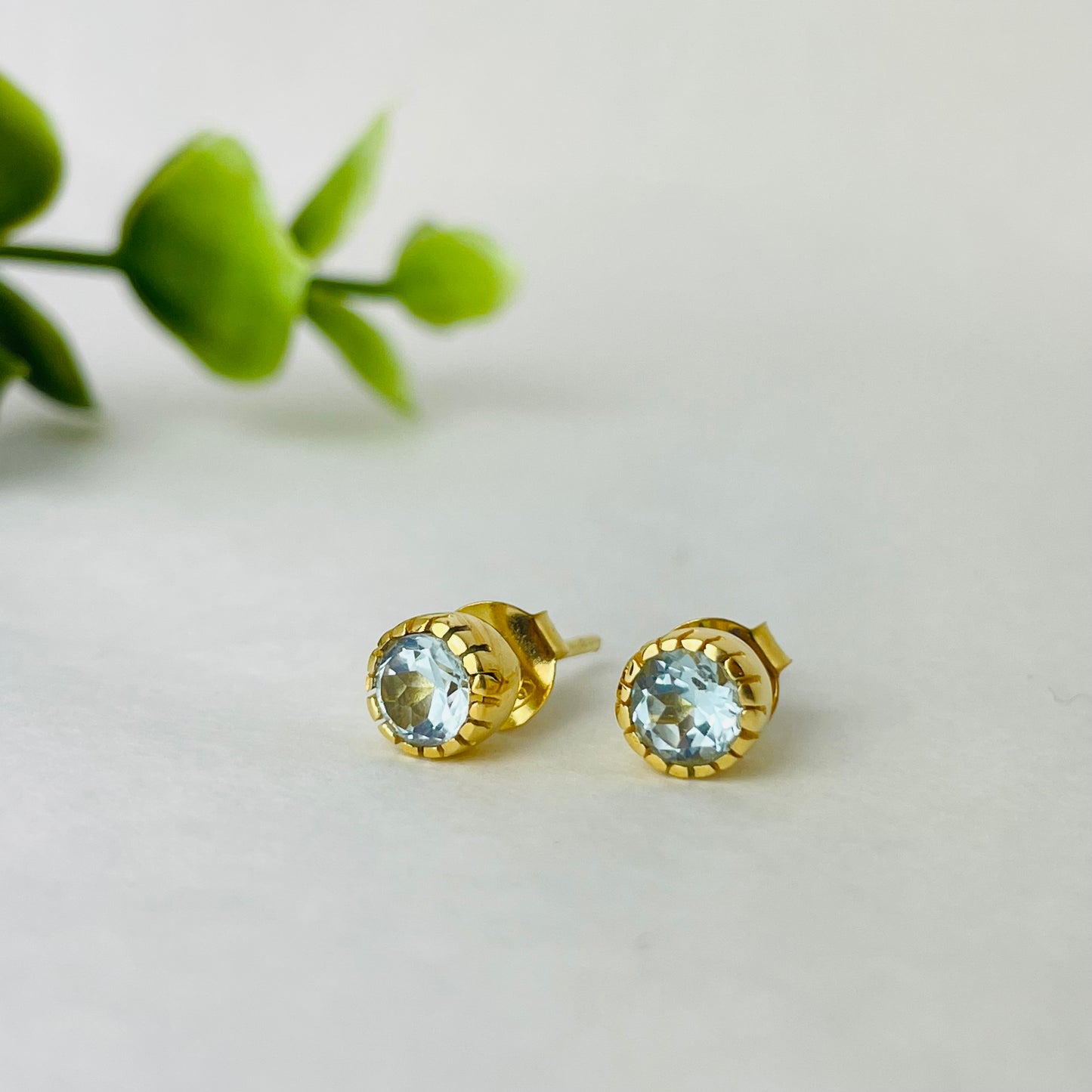 Treisi Jewelry 24k Gold Vermeil Stud Earrings - Multiple Stones