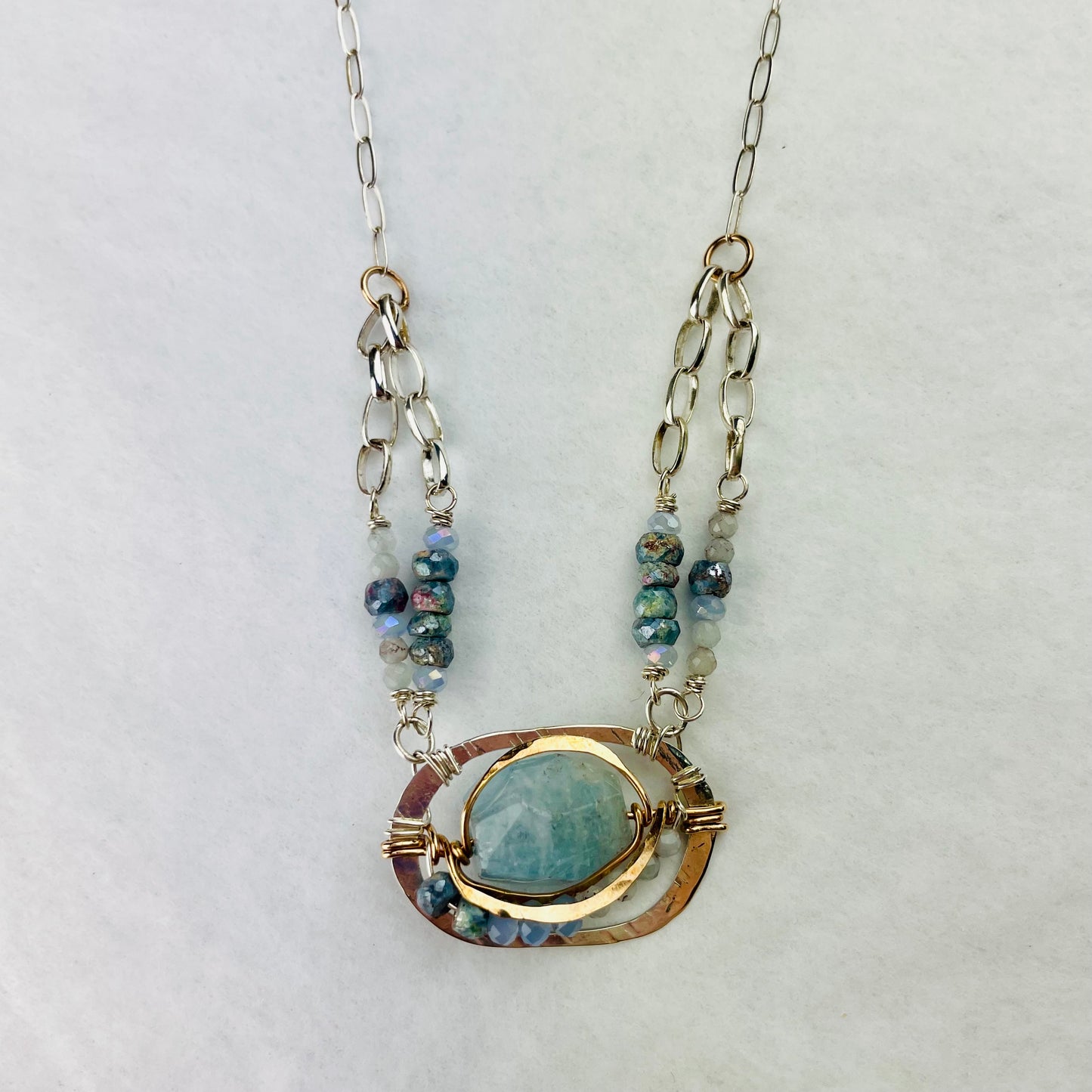 Art By Any Means Aquamarine Nugget Necklace