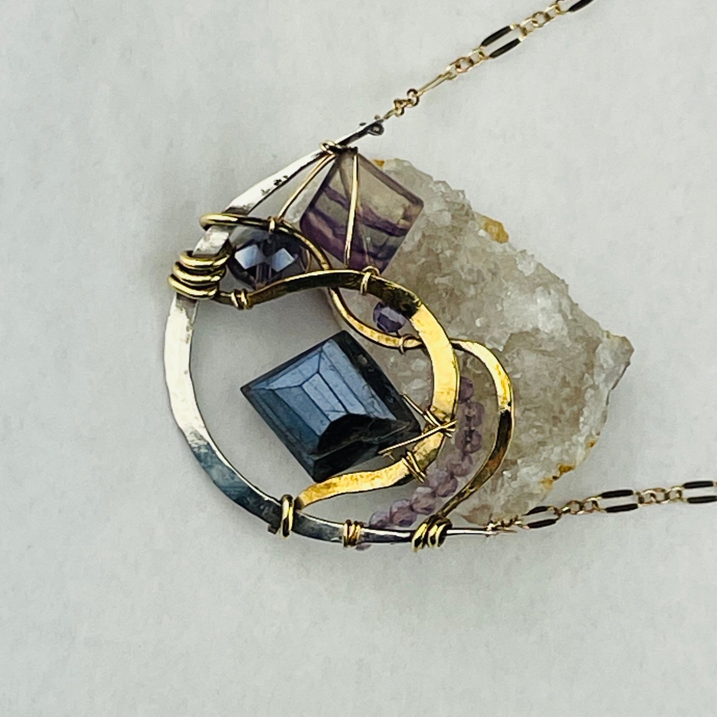 Art By Any Means Plum Diamond Necklace