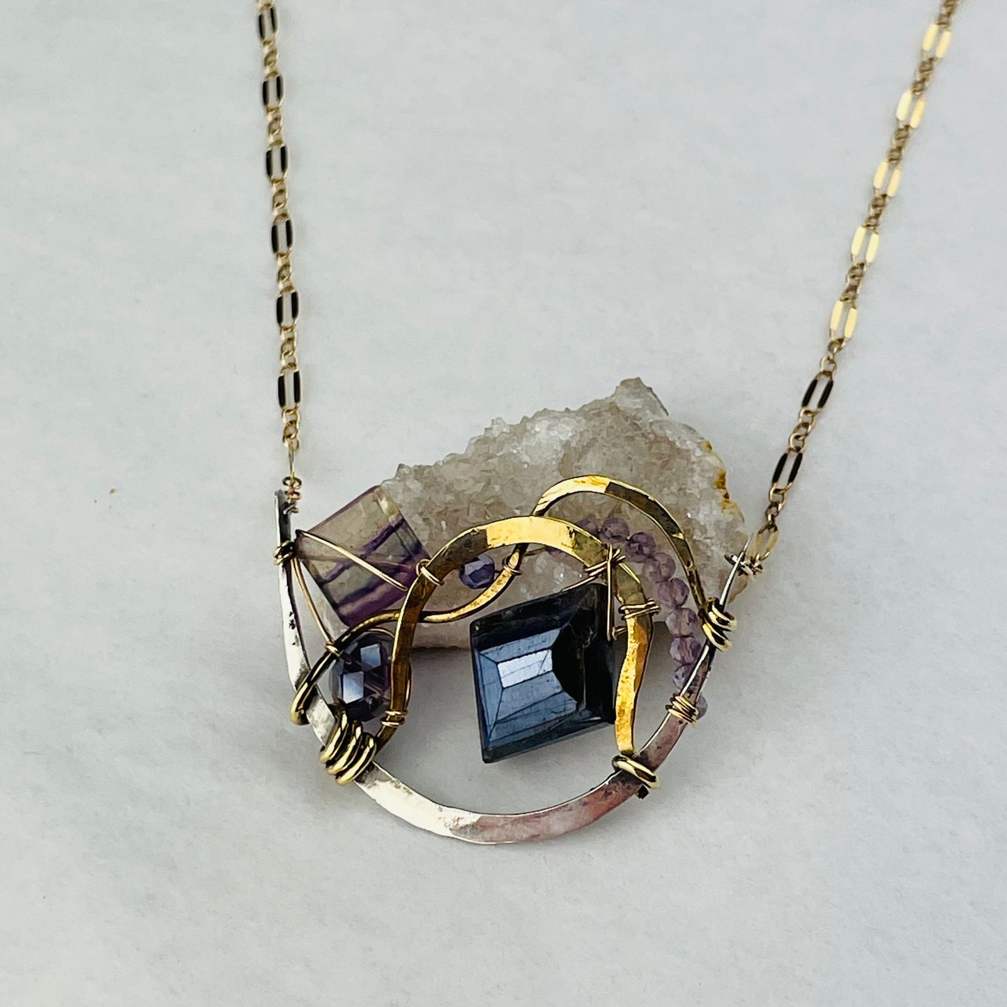 Art By Any Means Plum Diamond Necklace