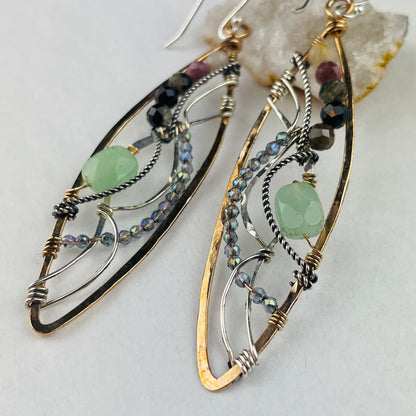 Art By Any Means New Jade Marquise Earrings