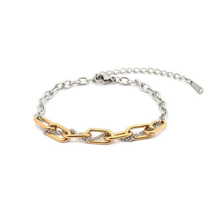 Joy Susan Bracelets Mixed Metal Interwoven Chain Bracelet 65107422 Mixed Metal Interwoven Chain Bracelet