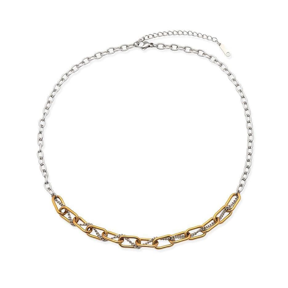 Joy Susan Necklaces Mixed Metal Interwoven Chain Necklace 21984734 Mixed Metal Interwoven Chain Necklace