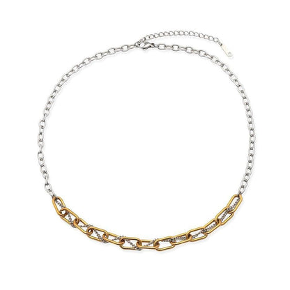 Joy Susan Necklaces Mixed Metal Interwoven Chain Necklace 21984734 Mixed Metal Interwoven Chain Necklace