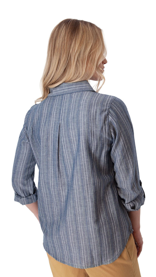 Old Ranch Blouses Old Ranch Plumas Y-Neck Shirt Old Ranch Plumas Y-Neck Shirt