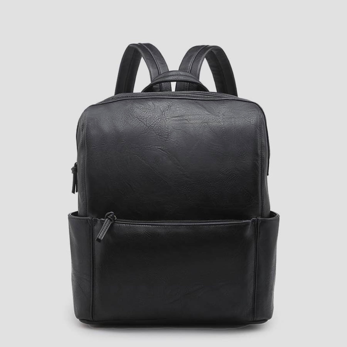 Jen & Co James Vegan Leather Backpack, Black