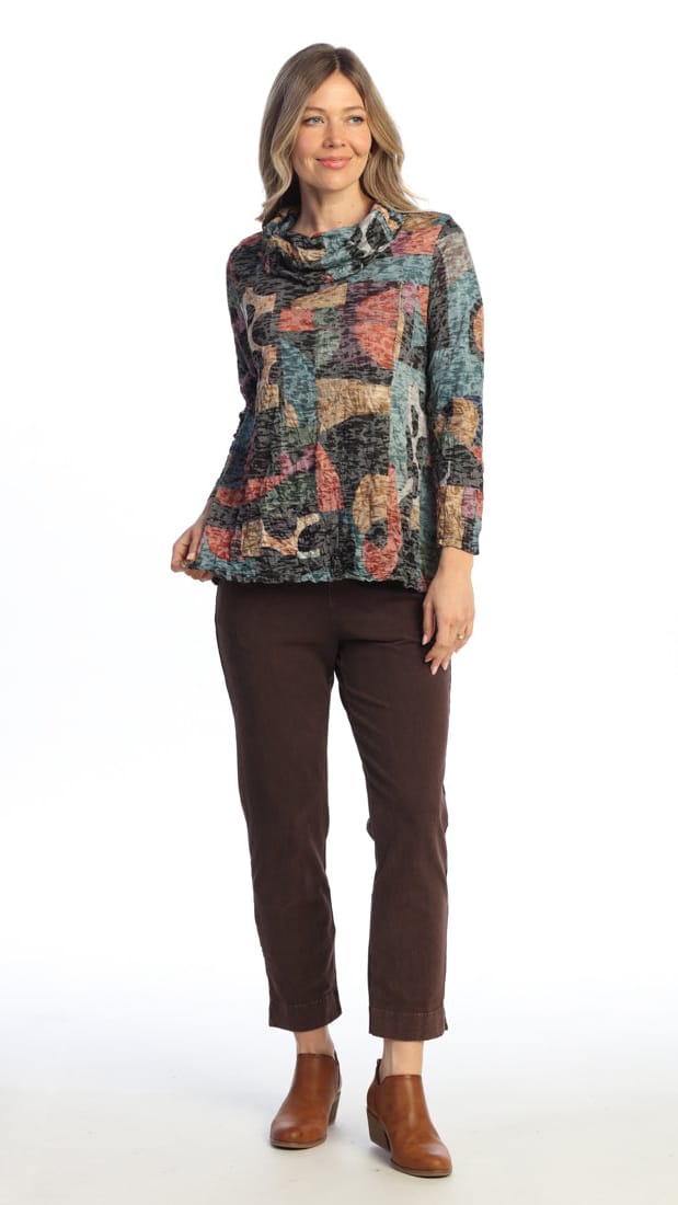 Jess & Jane Tops Jess & Jane Crushed Cowl Neck Top - Multiple Patterns Jess & Jane Crushed Cowl Neck Top - Multiple Patterns Tessa Nouveau