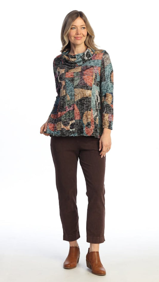 Jess & Jane Tops Jess & Jane Crushed Cowl Neck Top - Multiple Patterns Jess & Jane Crushed Cowl Neck Top - Multiple Patterns Tessa Nouveau