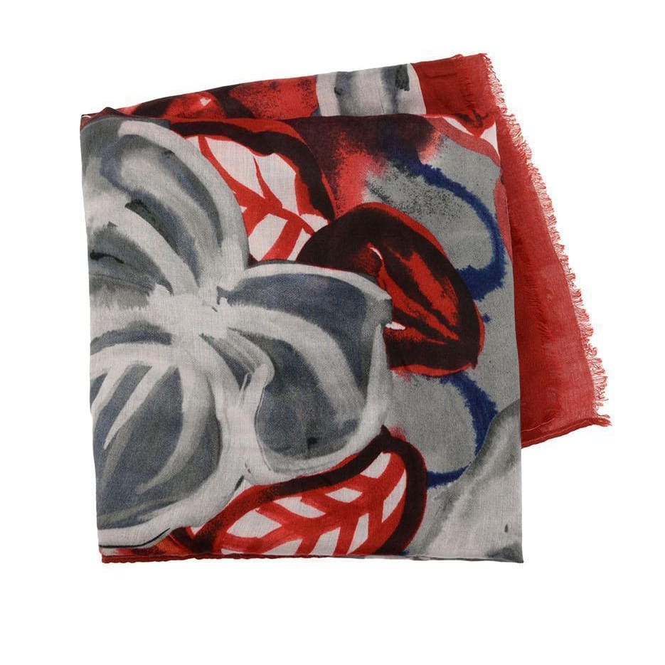 Joy Susan Scarves Joy Susan Cherry Leafy Floral Scarf 66762718 Joy Susan Cherry Leafy Floral Scarf