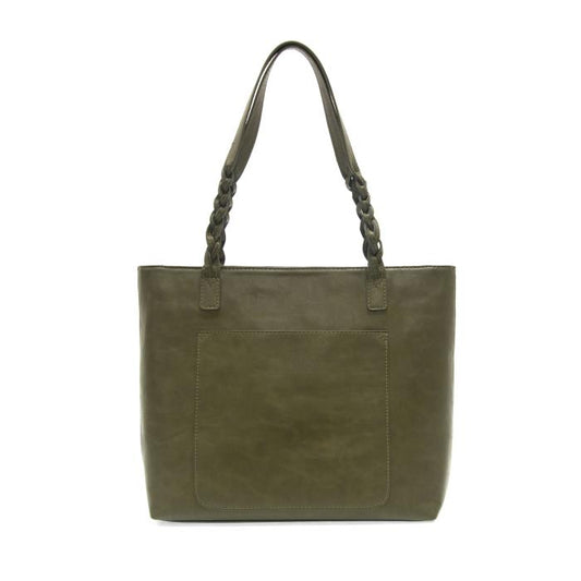 Joy Susan Vegan Leather Alex Braided Handle Tote Bag - Multiple Colors