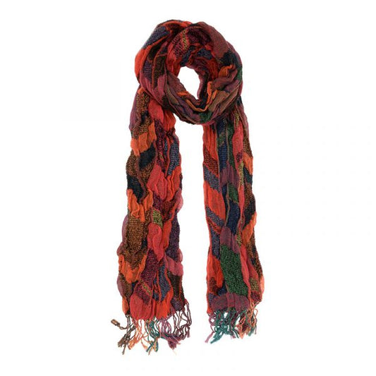 Joy Susan Staggered Chevron Fringe Scarf - Multiple Colors