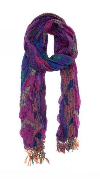 Joy Susan Staggered Chevron Fringe Scarf - Multiple Colors