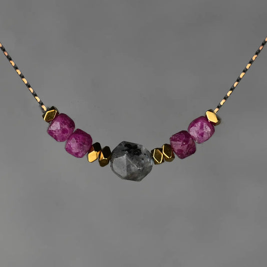 KBD Studio Star Cut and Cube Combo Necklace