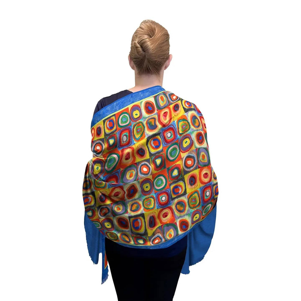 RainCaper Scarves RainCaper Kandinsky Squares Silk Scarf RainCaper Kandinsky Squares Silk Scarf