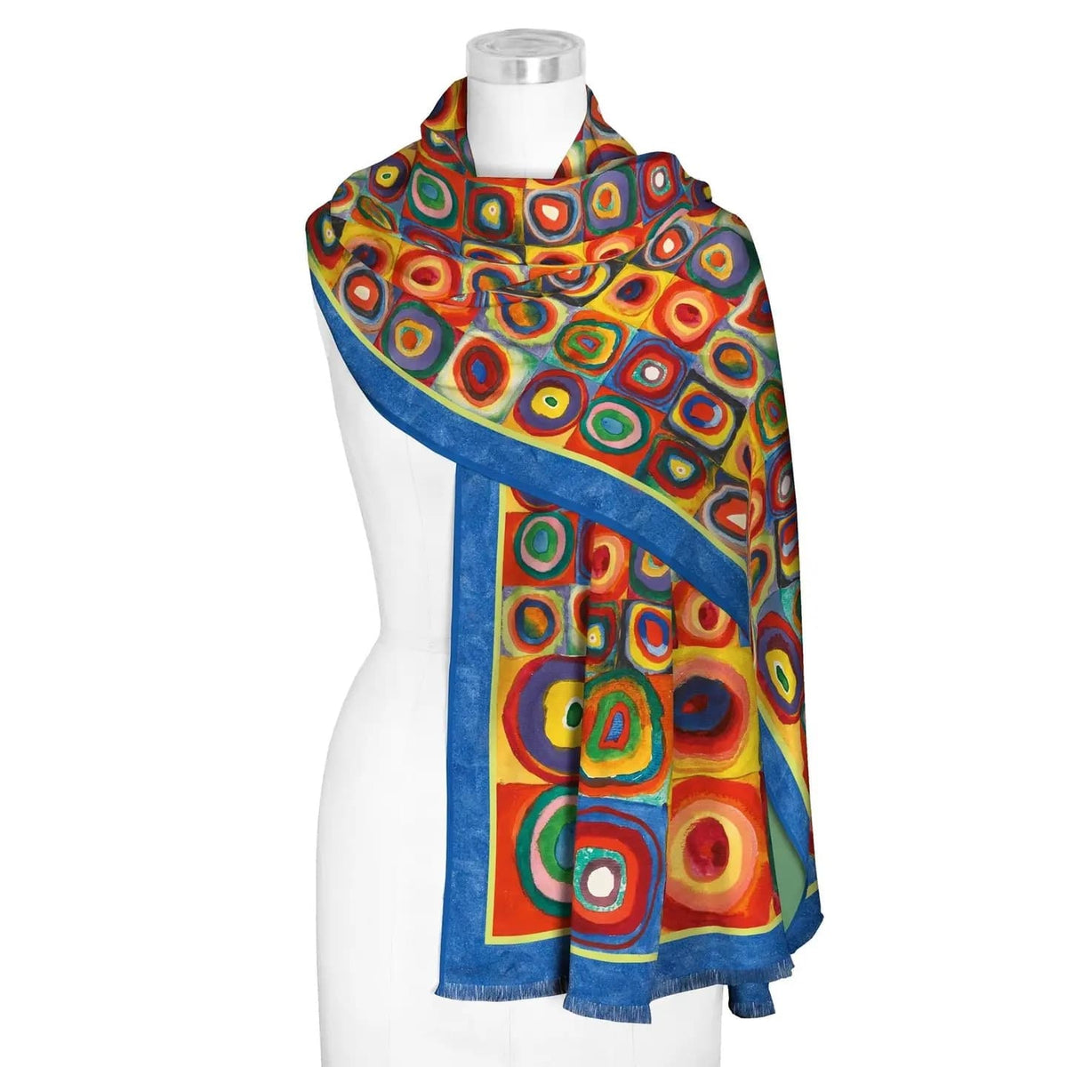 RainCaper Scarves RainCaper Kandinsky Squares Silk Scarf RainCaper Kandinsky Squares Silk Scarf