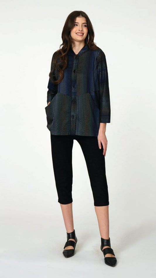 Niche Blouses Niche Shimmer Stripe Jacket Niche Shimmer Stripe Jacket