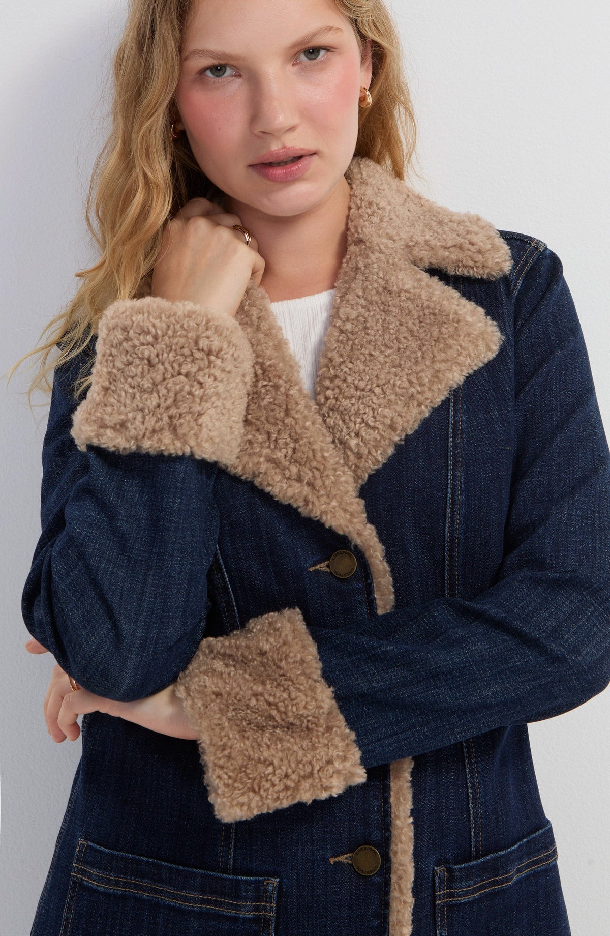 Liverpool Jackets Liverpool Sherpa Trimmed Notch Collar Jacket Liverpool Sherpa Trimmed Notch Collar Jacket