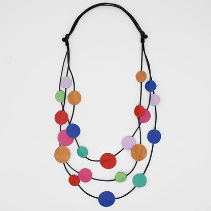 Sylca Paris Multicolor Leather Necklace
