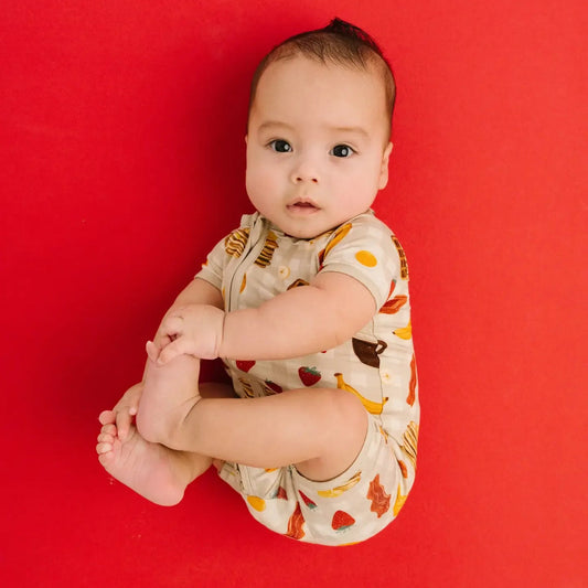 Little One Shop Children's Clothing Little One Shop Short Bamboo Romper - Multiple Prints Little One Shop Short Bamboo Romper - Multiple Prints