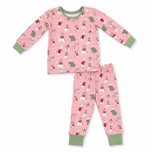Angel Dear Children's Clothing Angel Dear Christmas Dog Long Sleeve Loungewear Set -Multiple Colors 65563614 Angel Dear Christmas Dog Long Sleeve Loungewear Set -Multiple Colors