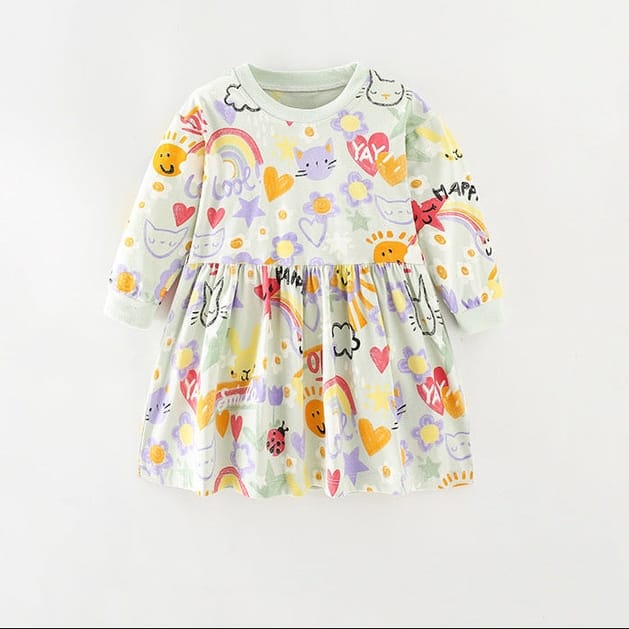The Find Peaks Children's Clothing The Find Peaks Long Sleeve Twirl Dress The Find Peaks Long Sleeve Twirl Dress
