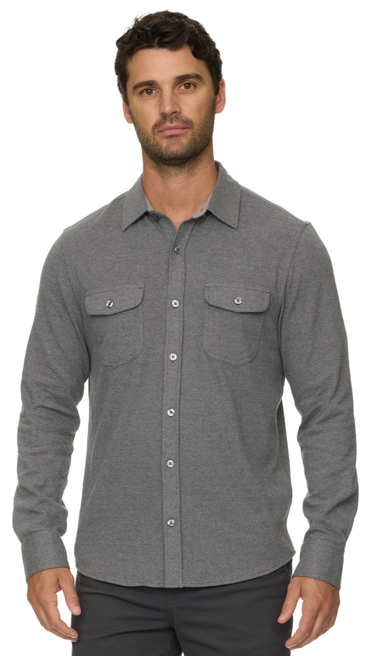 Flag & Anthem Hero Solid Twill Knit Flannel Shirt