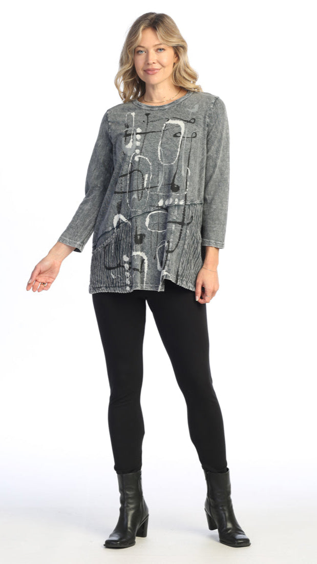 Jess & Jane Mineral Wash Jersey Contrast Tunic