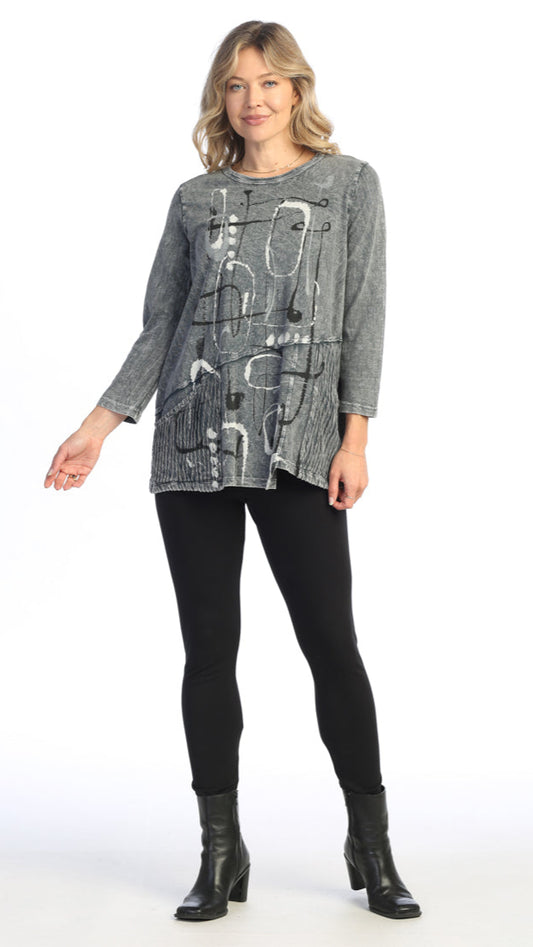 Jess & Jane Mineral Wash Jersey Contrast Tunic