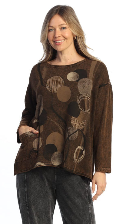 Jess & Jane Tops Jess & Jane Mineral Wash Drop Shoulder Thermal Pocket Top 32486110 Jess & Jane Mineral Wash Drop Shoulder Thermal Pocket Top